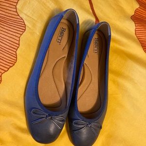 NWOT Børn ballet flats blue leather